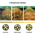 thumbnail image 2 of Lámparas de sombrilla recargables, sombrilla brillante de 28 LED, 3 modos de iluminación diferente, luz de sombrilla de patio y para camping, terraza, playa, jardín y piscina (luz amarilla), 2 of 5