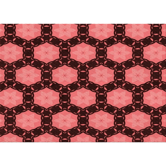 Ahgly Company Indoor Rectangle Patterned Bean Red Area Rugs, 3' x 5'