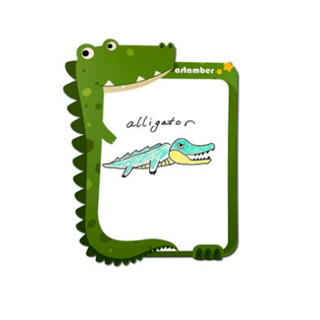 Tableau Effaçable à Sec Motif Dessin Animé Tableau Magnétique, 66*49cm - Crocodile
