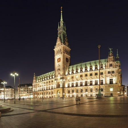 Rathaus (city hall) at Rathausmarkt place, Hamburg, Hanseatic City, Germany, Europe Print Wall Art By Markus (Best Places To Go In Hamburg)