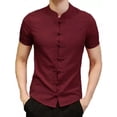 thumbnail image 1 of Camisa Hombre Cuello Mao Manga Corta Botón Chino - Bruce Lee, 1 of 4