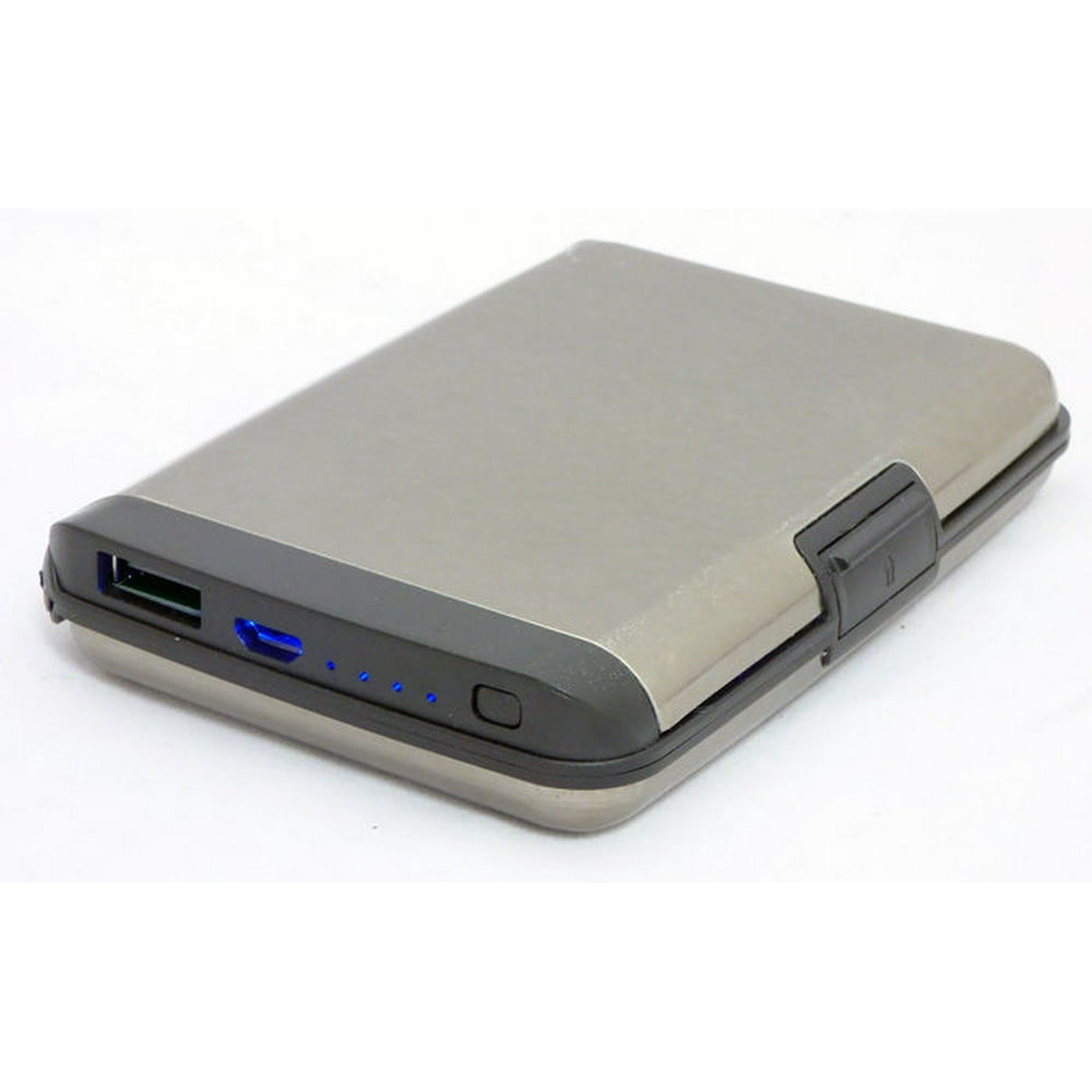 Charging Wallet Battery Power Bank Aluminum RFID Blocking Phone