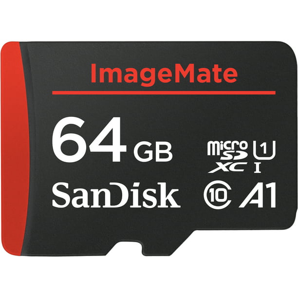 Sandisk 64gb Imagemate Microsdxc Uhs 1 Memory Card With Adapter C10 U1 Full Hd A1 Micro Sd Card Sdsquar 064g Aw6ka Walmart Com Walmart Com