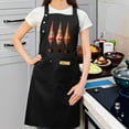 thumbnail image 3 of 2 Pack Adjustable Bib Apron with 2 Pockets - Black Apron Featuring Red Lanterns with Intricate Patterns - Perfect for Cooking Kitchen and Chef Use for Men and Women, 3 of 6