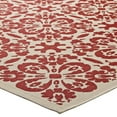 thumbnail image 5 of Modway Ariana Vintage Floral Trellis 5x8 Indoor and Outdoor Area Rug in Red and Beige, 5 of 7