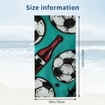 thumbnail image 3 of PHYHOO Blue Soccer Beach Towels for Adults Kids Microfiber Sand Free Microfiber Beach Towel Oversized Quick Dry Absorbent for Pool Swimming Bathroom 30x60in, 3 of 8