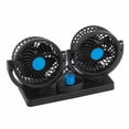 thumbnail image 2 of Ventilador de refrigeración de aire para coche, dispositivo de refrigeración USB universal de doble cabezal, ajustable en 360 grados, redondo, de bajo ruido, accesorios para coche, 2 of 14