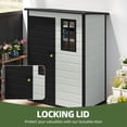 thumbnail image 6 of Uforic 5x3ft Resin Outdoor Storage Shed,Waterproof Garden Tool Storage with Window, Lockable Outside Storage for Patio,Lawn,Backyard, 6 of 8