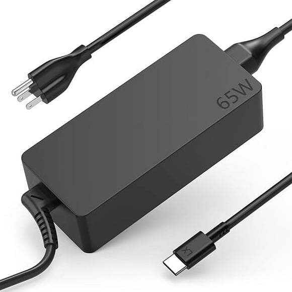 xixishop Remplacement pour Chargeur d'Ordinateur Portable Lenovo 65W USB‐C; Compatible avec Lenovo ThinkPad T480s T580s T490 E480 E580 Chromebook C330 S330 100e 300e 500e, Yoga C930 C940 720 Adaptateur d'Alimentation Cordon