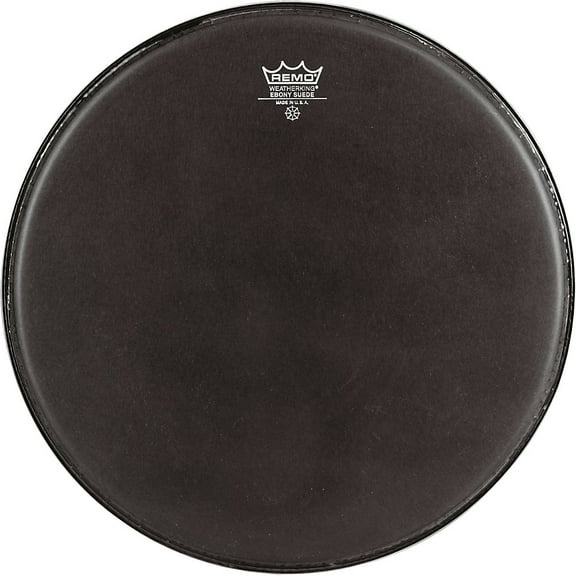 Remo Emperor Ebony Suede Marching Bass Drumhead Black Suede