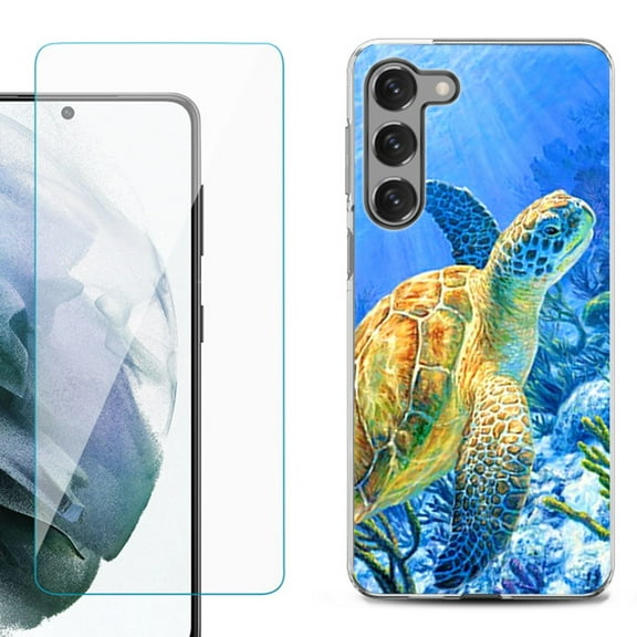Shockproof Fashion Phone Case for Samsung Galaxy S23 5G, by OneToughShield ® - Sea Turtle