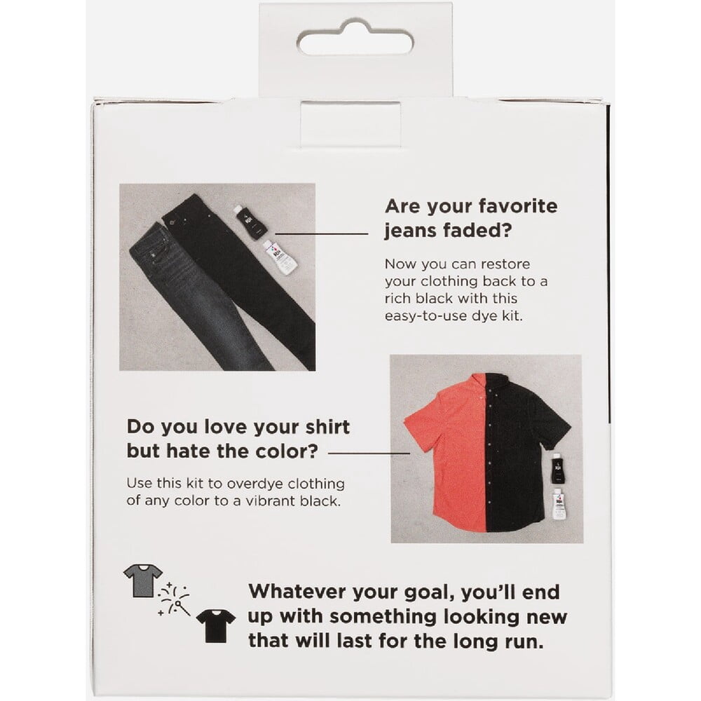 Rit Back to Black Fabric Dye Kit – Black Clothing Dye and Fixative for Cotton, Polyester & Blends