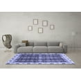 thumbnail image 3 of Ahgly Company Machine Washable Indoor Round Oriental Blue Traditional Area Rugs, 7' Round, 3 of 4