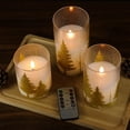 thumbnail image 3 of Velas de vidrio sin llama Romance Christmas Tree con control remoto, 3 of 9