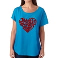thumbnail image 1 of Women's Loose Fit Dolman Cut Word Art Shirt - Just a Small Town Girl, 1 of 2
