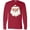 Red, variant on Cute Santa Claus Face Long Sleeve T-Shirt