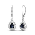 thumbnail image 1 of 7x5 MM Saphir Bleu Poire 925 Argent Filigrane Boucles d'Oreilles Femmes, 1 of 4