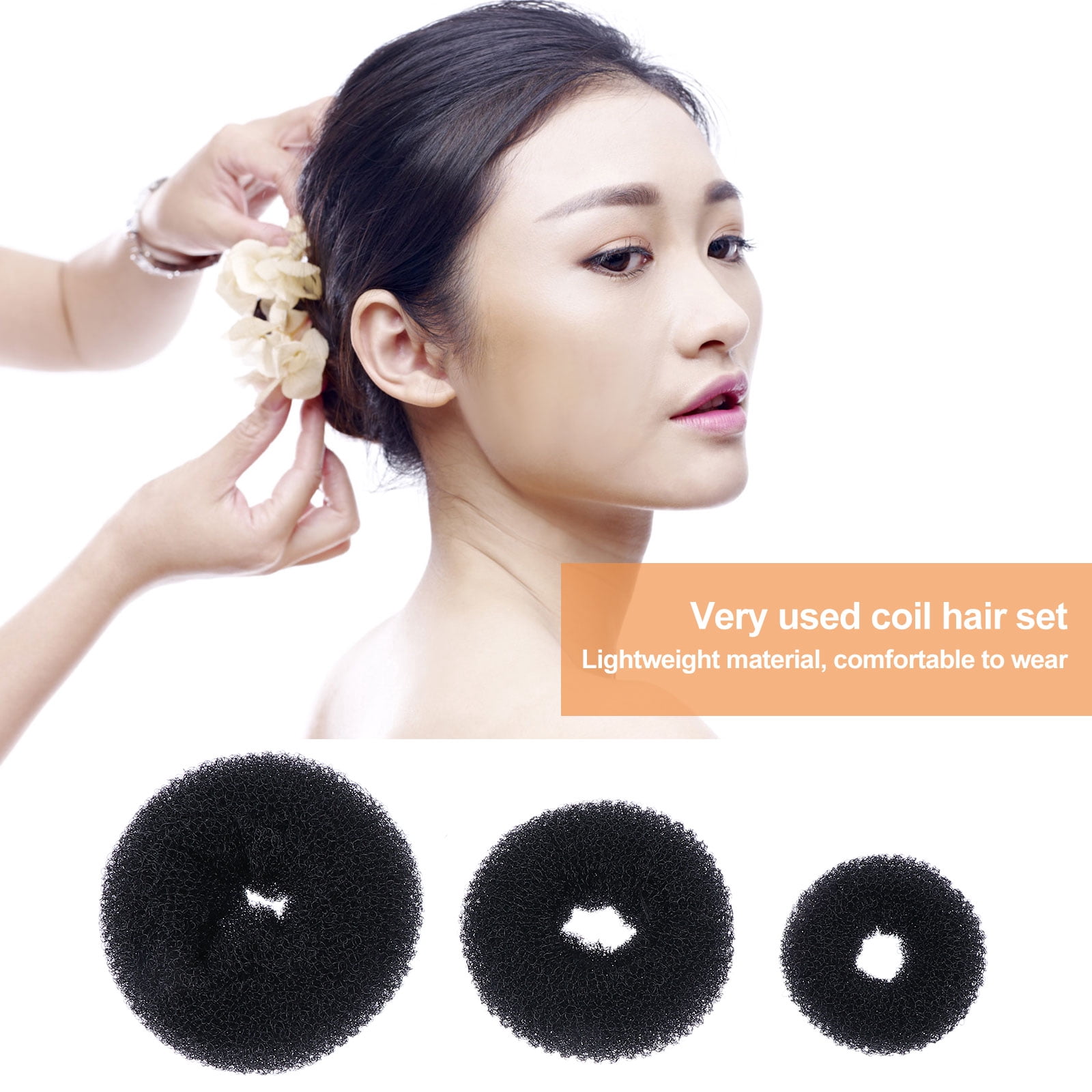 WORGEOUS 9 Sets  Hair Donut Bun Makers Woman Hair Ties Bun Makers U-shaped Hairpins