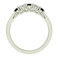 thumbnail image 3 of Wedding Band Five Stone Diamond Ring Round Brilliant Cut w/ Trellis Setting 0.75 CT TW 14K White Gold, 3 of 5