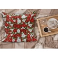 thumbnail image 2 of Christmas Fluffy Throw Pillow Cushion Cover, Poinsettia Flower Holly and Mistletoe in Natural Traditional Combination, Decorative Square Accent Pillow Case, 26" x 26", White Red Green, by Ambesonne, 2 of 5