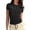 Black, variant on Glisme Fashion Tops For Women Fitted Short Sleeve Basic Tee Slim Fit Shirts Classic Brown Tee