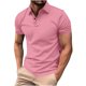 thumbnail image 2 of pstuiky camisetas para hombre, Camiseta informal de manga corta con cuello redondo y solapa de color liso para hombre ropa de hombre xxl, 2 of 4