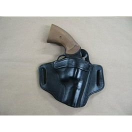 Azula Leather Pancake Holster For S&W K Frame 3" Revolver - 2 Slot OWB, Right Hand, Black