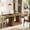 Brown, variant on Fnova 63" Modern Long Dining Table for 6 people, Rectangular Geometric Artificial Marble Kitchen Table for Dining Room, White