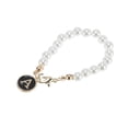 thumbnail image 5 of Unique Bargains 1 Pc Round Letter A Water Cup Pendant Black Alloy Imitation Pearl, 5 of 5