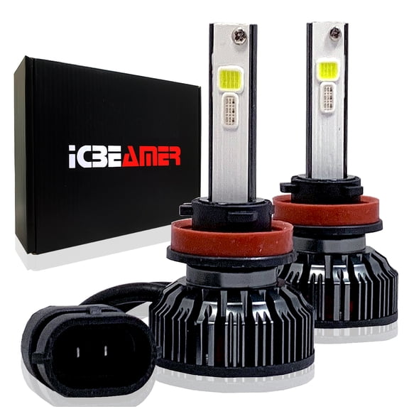 ICBEAMER H11 Canbus 7200lm COB LED RGB Headlight Daytime Running Light Replace Halogen bulbs control by Smartphone App