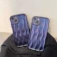 thumbnail image 2 of ORUYROP Designed for iPhone 12 Pro Case,Water Ripple Pattern Curly Wave Frame Soft Cute Phone Cover for Men Women Girls, Dark Purple, 2 of 7