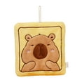thumbnail image 1 of Toalla de mano colgante decorativa con lazo para colgar, toalla de limpieza cuadrada, pañuelo suave, paños para secar platos Amarillo, 1 of 9