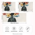 thumbnail image 2 of Yayeee Pillowcase Standard Size Set of 2 Satin Wrinkle Resistant Pillow Case, Black Flowers, 2 of 7