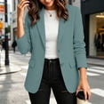 thumbnail image 4 of Mifsaly Womens Business Casual Blazers Long Sleeve Notch Lapel Work Office Suit Jackets Two Buttons Slim Fit Professional Blazer Coats Green,XXXL, 4 of 9