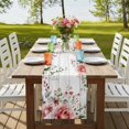 thumbnail image 4 of Table Runners 72 Inches Long Dress Scarves, Pink Valentine's Day Farmhouse Kitchen Table Runner, Coffee Tablerunners, Roses Spring Floral Wooden Farmhouse 14x72 Inch, 4 of 9