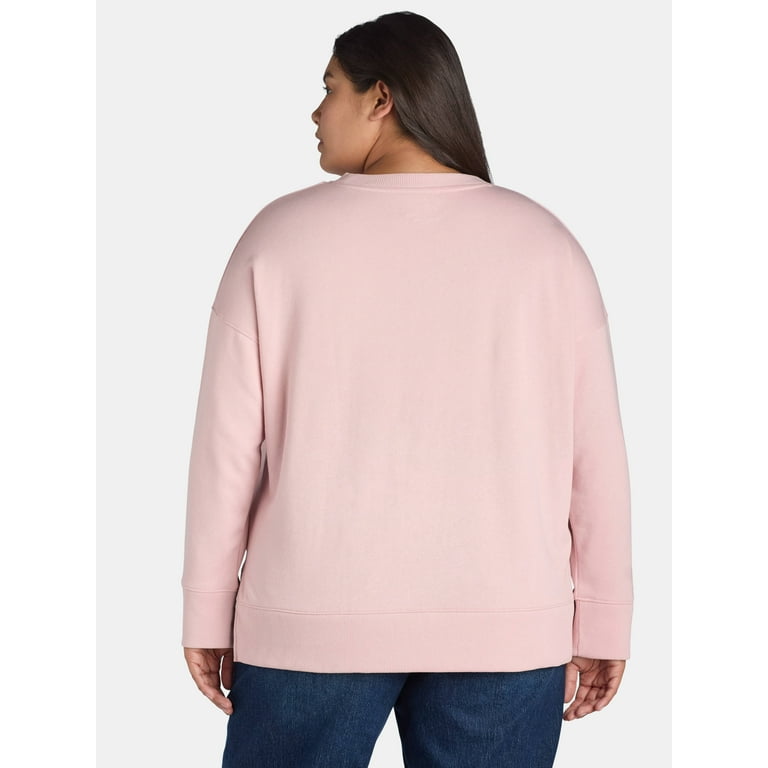 Time and tru crew neck sweatshirt sale