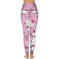 thumbnail image 2 of Hello Kitty High Waisted Leggings for Women, Yoga Pants with Pockets, Soft Athletic Tummy Control Pants for Running Yoga Workout, 2 of 5