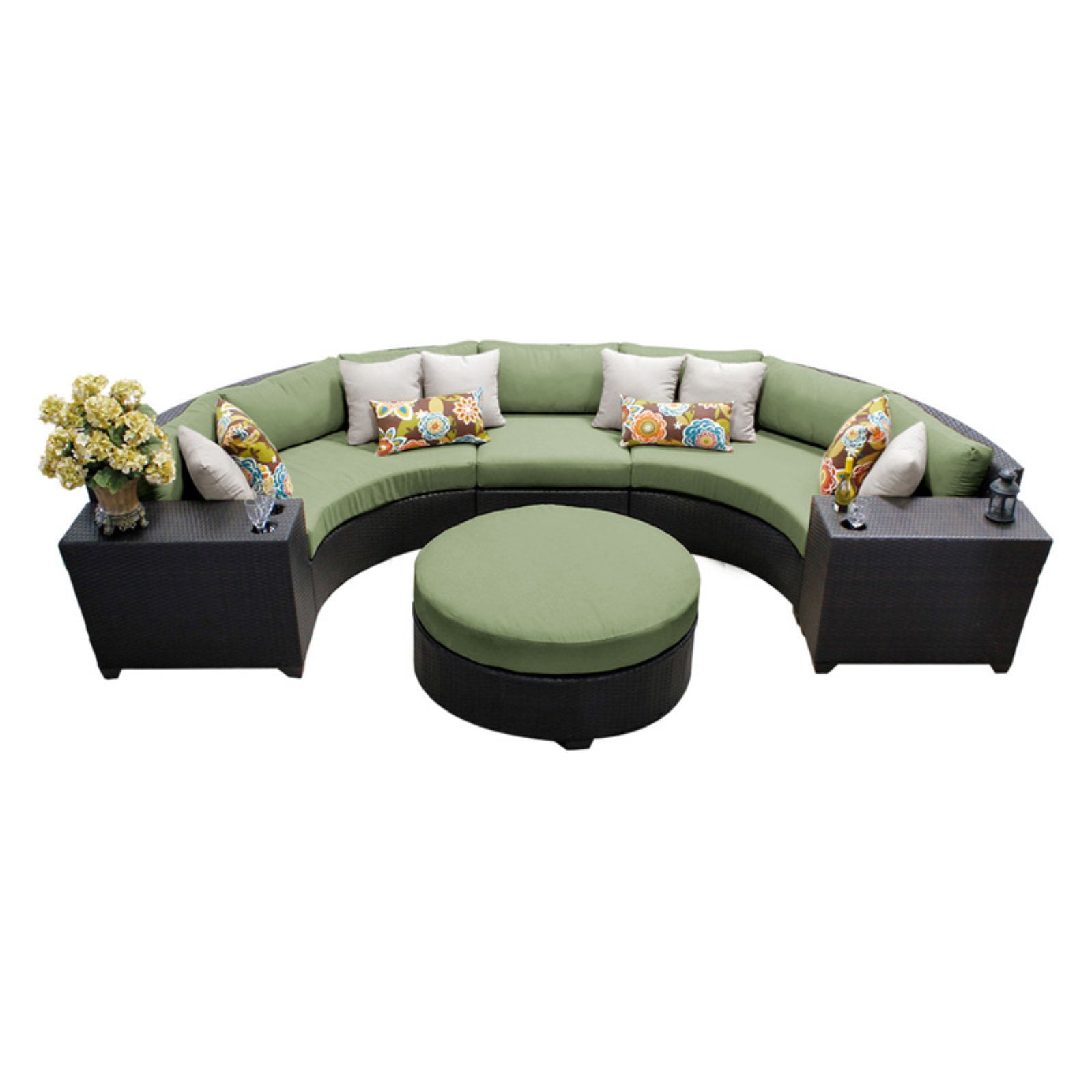 TK Classics Barbados Wicker 6 Piece Patio Conversation Set with Round Coffee Table and 2... by TK Classics