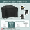 thumbnail image 2 of Unicook Griddle Cover for Blackstone 28 inch ProSeries Grill 1883, 1924, Waterproof 60 inch Flat Top Grill Cover for Griddle Cooking Station with Hood with Sealed Seam, 2 of 9