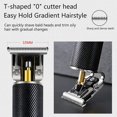 thumbnail image 5 of Cortapelos para hombres, recortadora de barba con 4 peines guía, cuchillas en T, cortadora de pelo, afeitadora de pelo inalámbrica recargable, kit de recortadora de barba para niños a, 5 of 5