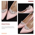 thumbnail image 6 of Elegant Crystal Shoe Clips with Rhinestone Flowers for DIY Use Silver alloy 1 Pair, 6 of 10