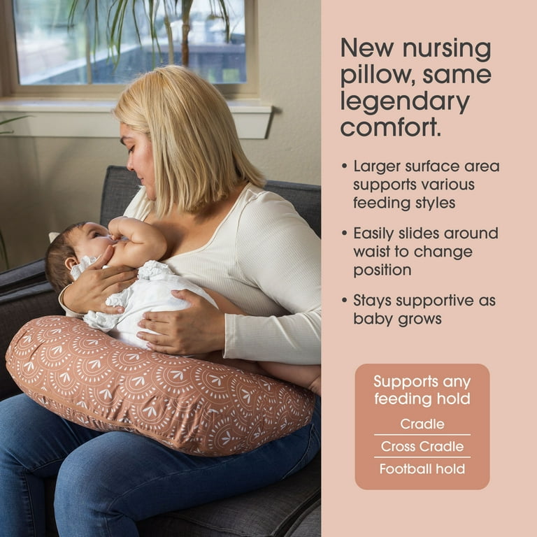 Boppy New Nursing Pillow – Clay Boho Arches – Larger, Firmer, More