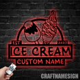 thumbnail image 3 of Craftnamesign Custom Ice Cream Shop Metal Sign LED Light, Ice Cream Store Decor, Ice Cream Sign, 3 of 5