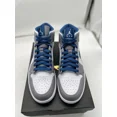 thumbnail image 4 of Ni - ke Air Jordan 1 Mid True Blue Cement Grey White DQ8426-014 Gray AJ Size 13, 4 of 5