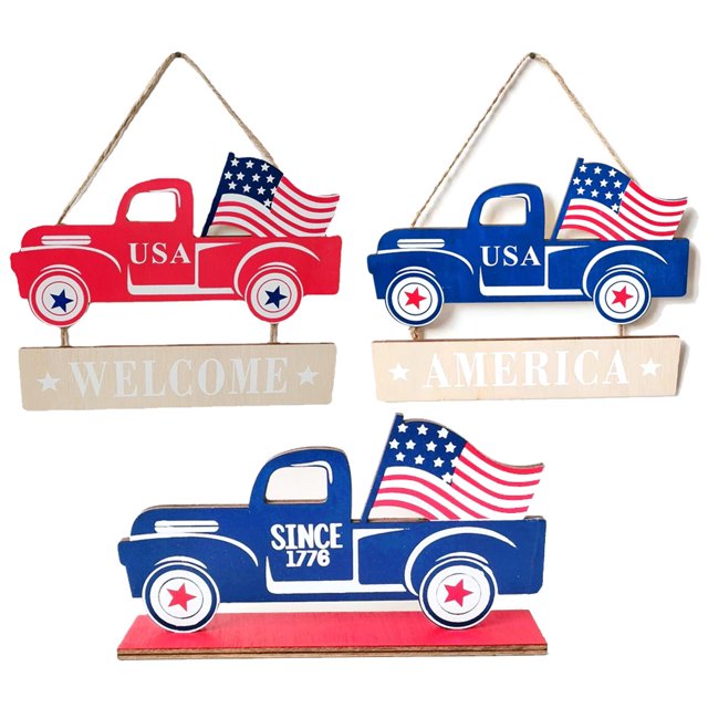 Patriotic Decor for Independence Day, Wooden Signs with Clever Designs, Enhancing Any Season's Atmosphere