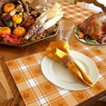 thumbnail image 6 of Fall Placemats Set of 4 Buffalo Check Orange Place Mats Thanksgiving Placemat Fall Maple Leaf Plaid FarmHouse Table Mats for Dining Kitchen Table Holiday Dinner Party Home Fall Decorations 13x19, 6 of 8