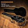 thumbnail image 6 of Dreadnought Acoustic Guitar Hard Case with Exterior Lock and Key, Interior Accessory Compartment, and Plush Interior Padding - Tweed, 6 of 14