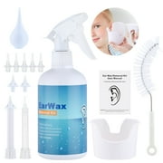 AGDOAD Ear Wax Removal Kit，Ear Wax Cleaning Tool to Earwax for Adults Kids，with Spray Bottle, Basin, Tube, Cap, Disposable Tips, Ear Washe