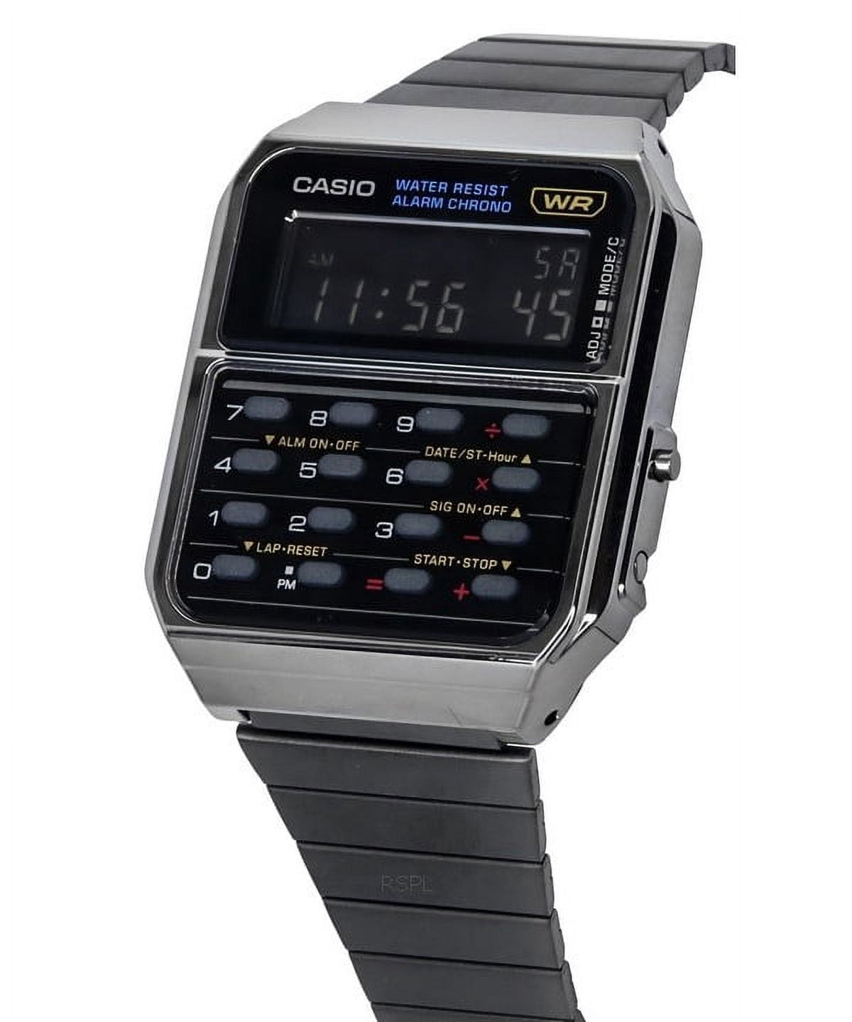 Casio Vintage Digital Calculator Stainless Steel Quartz CA-500WEGG