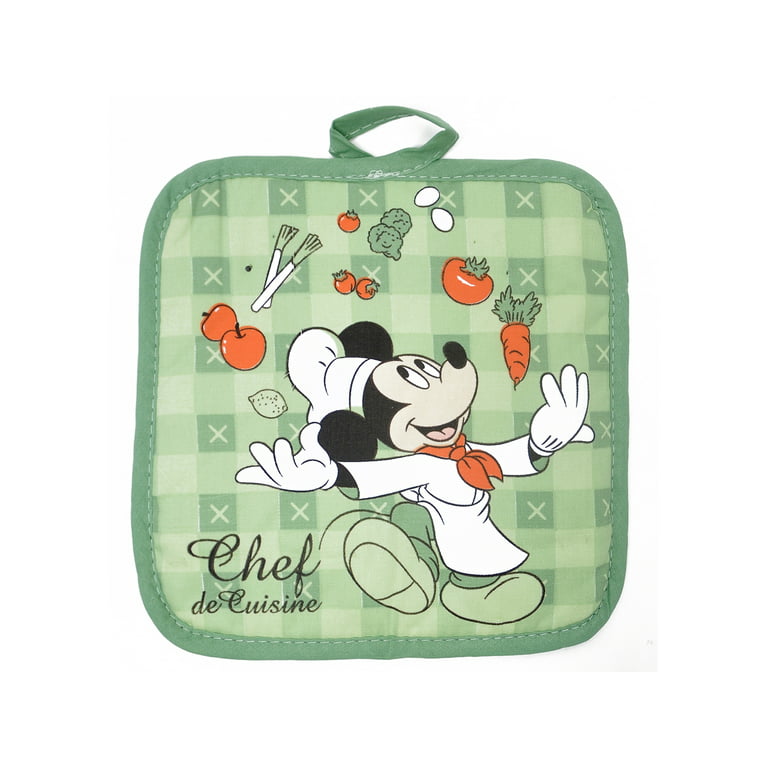 Set of 3 Disney Dish Towels & Oven Mitt Sketchbook Mickey Mouse Black White